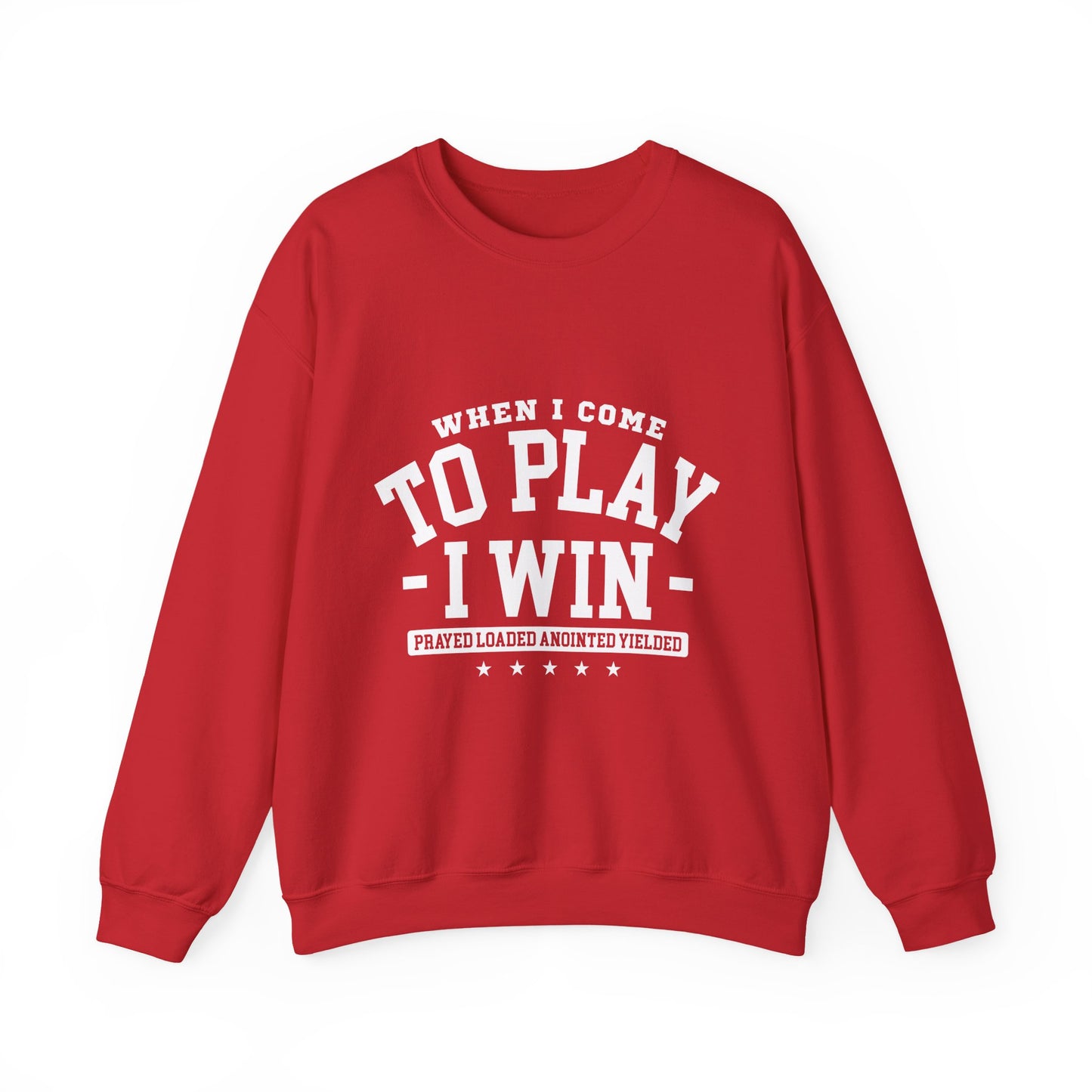 Play to Win Crewneck Sweatshirt, Motivational Gift for Gamers, Cozy Athleisure for Competitions, Casual Wear, Holiday Gift Idea