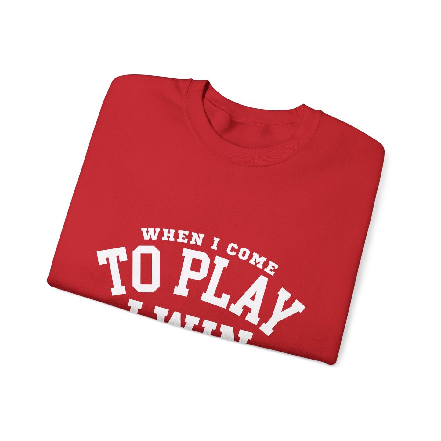 Play to Win Crewneck Sweatshirt, Motivational Gift for Gamers, Cozy Athleisure for Competitions, Casual Wear, Holiday Gift Idea