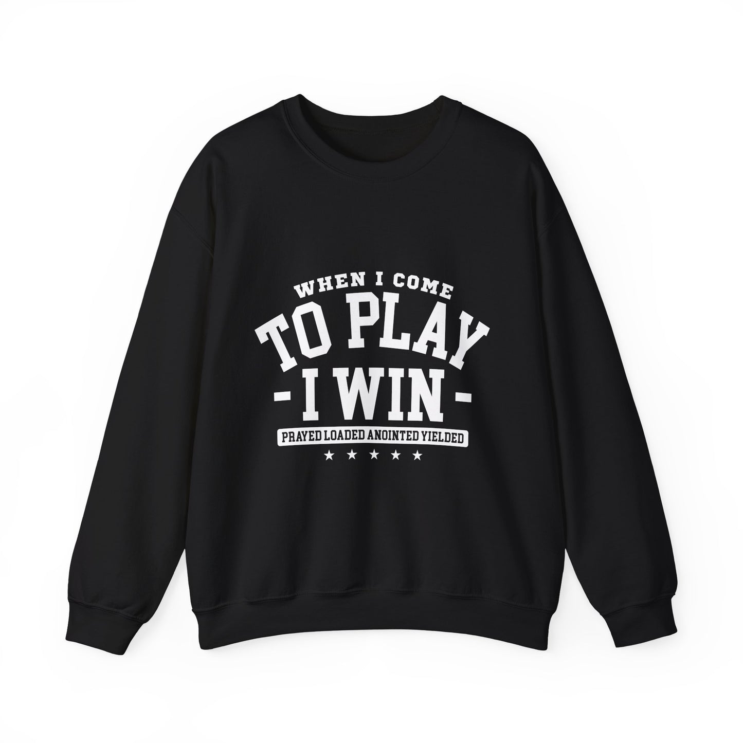 Play to Win Crewneck Sweatshirt, Motivational Gift for Gamers, Cozy Athleisure for Competitions, Casual Wear, Holiday Gift Idea